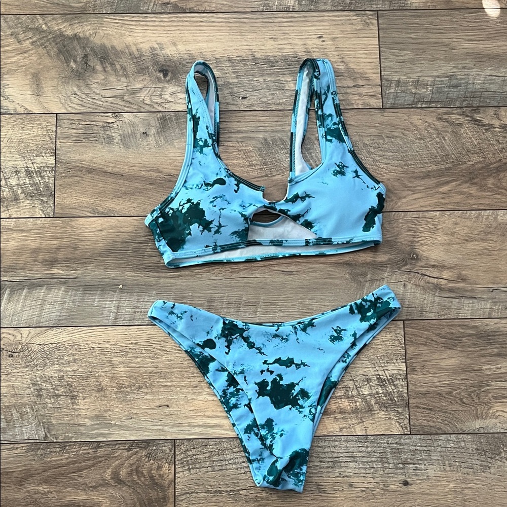 Zaful Teal and Aqua Bikini Set